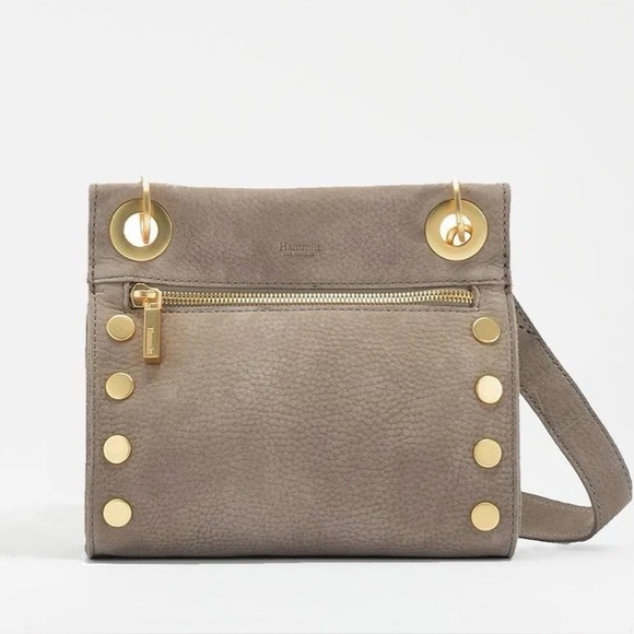 Hammitt Tony Small Pewter/Brushed Gold Red Zip - Picture 1 of 15